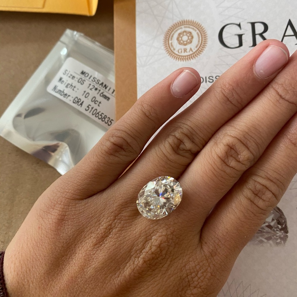 COPY - 10 carat oval moissanite loose stone